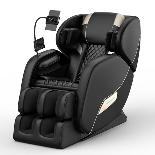 2025 Massage Chair Full Body, Zero Gravity SL-Track Shiatsu Massage Recliner Chair with Body Scan, 6 Fix Point Rollers,Airbags,Deep Yoga Stretch, Heating Function,Black