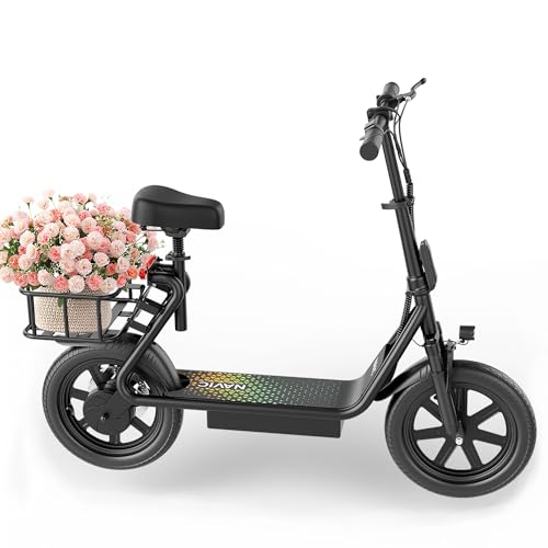 NAVIC Electric Scooter Adults,Max 19/22/27/49 Miles Ranges,Top Speed 19/22 mph,350/750W Peak Motor, Folding E-Scooter with Dual Braking Dual Suspension