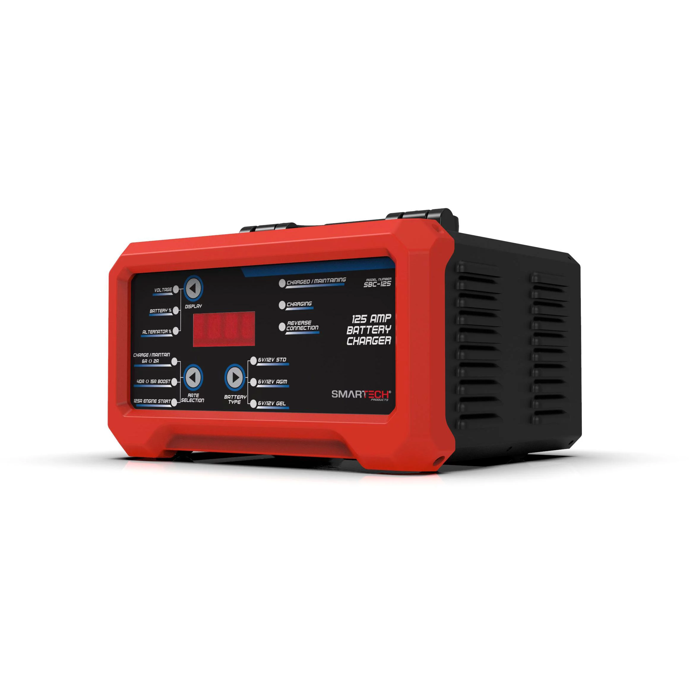 SMARTECH 6-Volt/12-Volt Shelf Automotive Battery Charger, Maintainer SBC-125