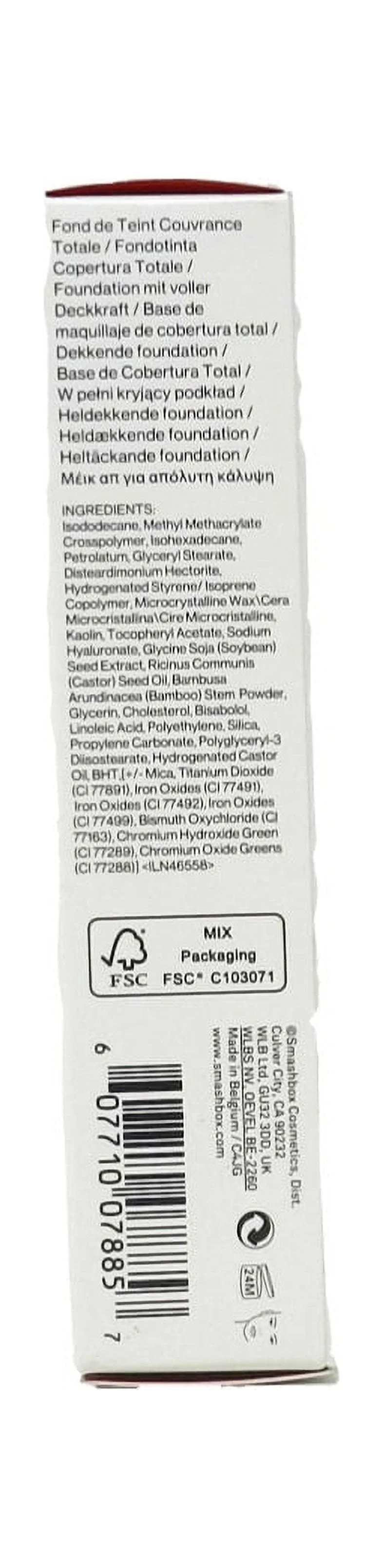 Smashbox Studio Skin Full Coverage 24 Hour Foundation 4.3 Deep Neutral 1 Ounce