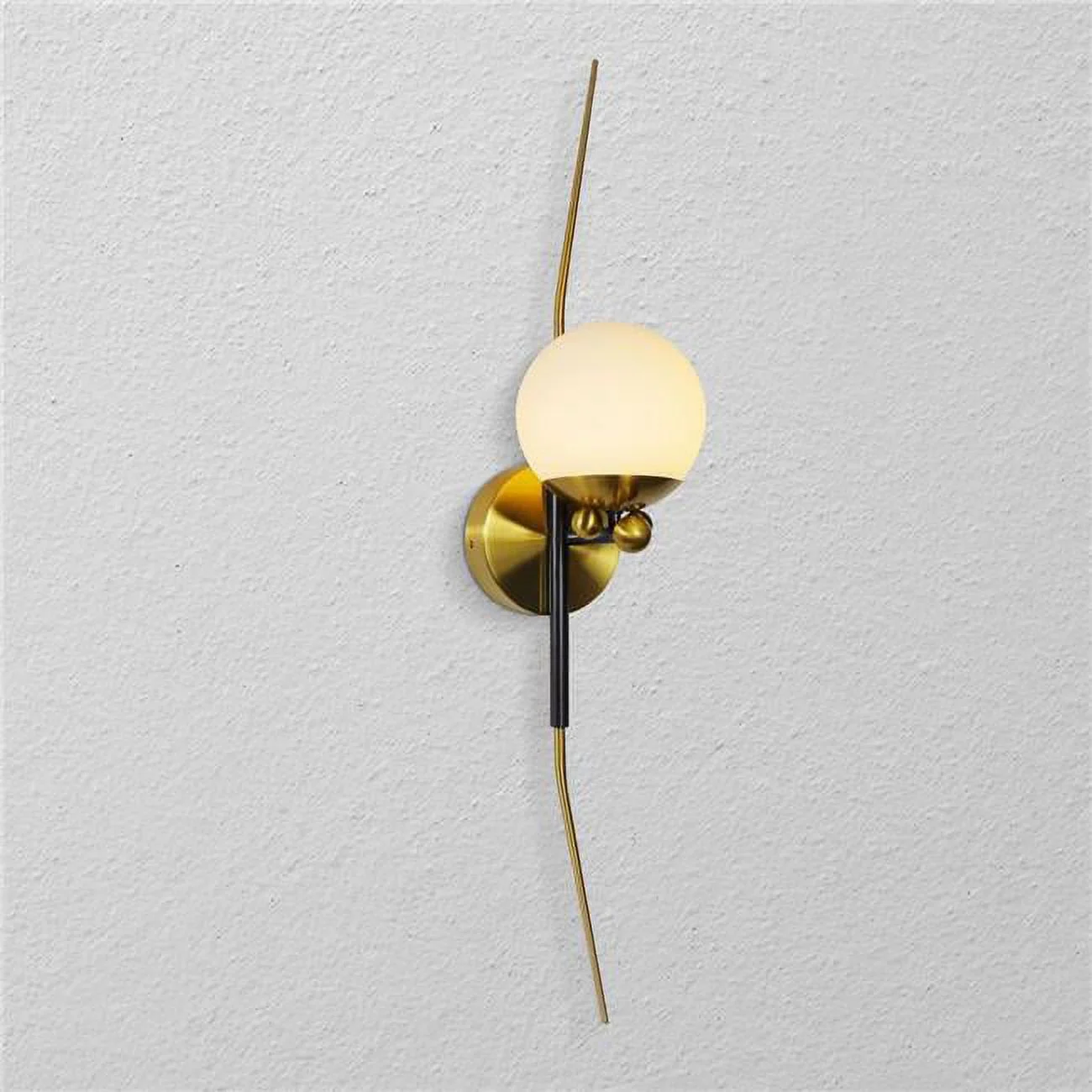 6 in. Chianti  Integrated LED Wall Sconce Lighting Fixture with Glass Shade in Antique Brass