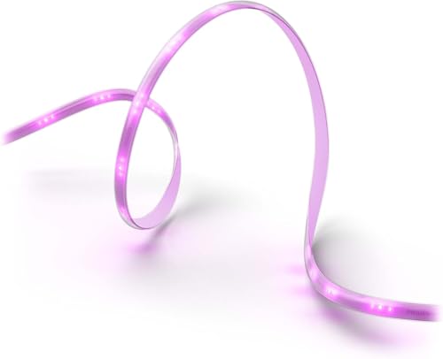 Philips Hue Indoor 16 Ft Smart LED Solo lightstrip Base Kit - 1 Pack - Control with Hue App - Compatible with Alexa, Google Assistant and Apple HomeKit