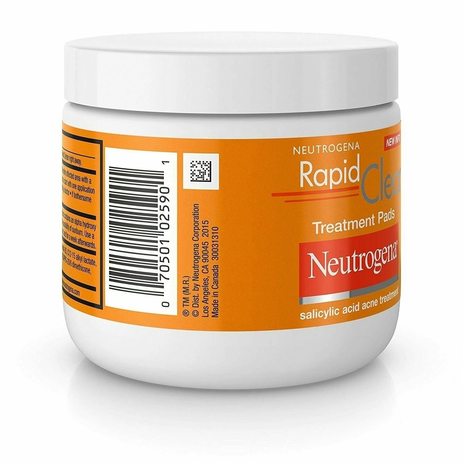 Neutrogena Rapid Clear Maximum Strength Acne Treatment Pads 60 ct, 2-Pack