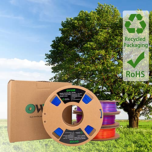 OVV3D Wood 3D Printer Filament Bundle - Wood PLA Filament 1.75mm, 200g x 4 Pack (Walnut, Oak, Cherry, Teak)