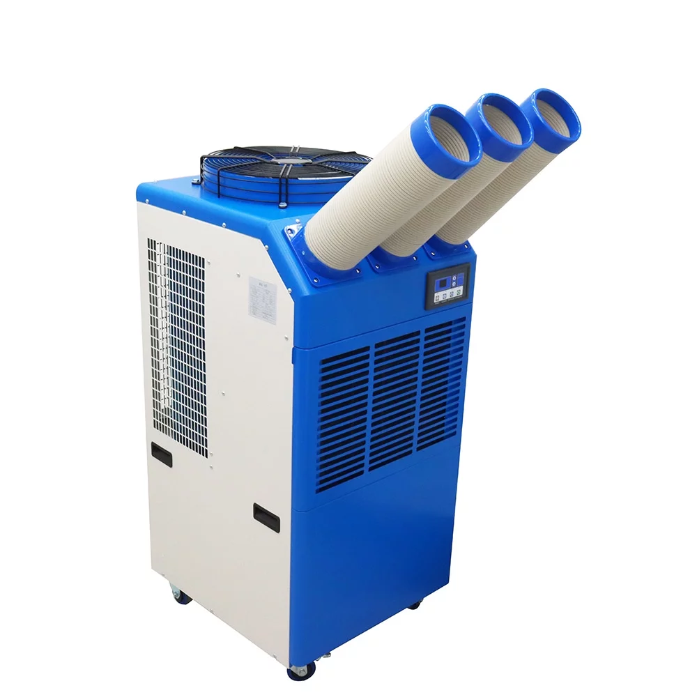 EQCOTWEA Industrial Spot Cooler Air Conditioner Cooling Aircon 220V Three Column 910m³/h Mobile