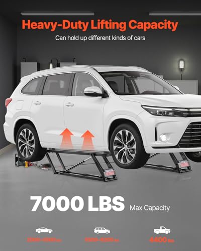 VEVOR Car Lift, 7000 lbs Capacity Car Lifts for Home Garage, 3-Level Adjustable with 29.4