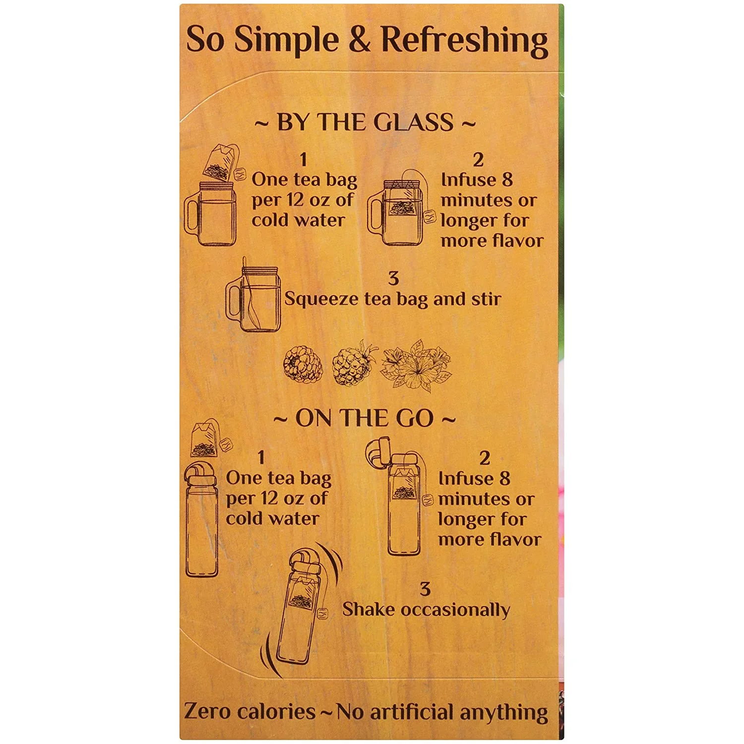 Bigelow Tea Botanicals Cold Water Infusion Caffeine Free Herbal Tea Blackberry Raspberry Hibiscus 18 Tea Bags Pack of 4