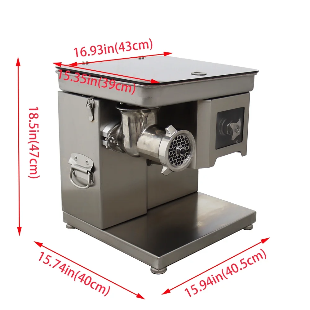 INTSUPERMAI Electric 2 in 1 Meat Mincer Meat Slicer with 3.5mm Cutter Blade and 8mm Grinding Plate