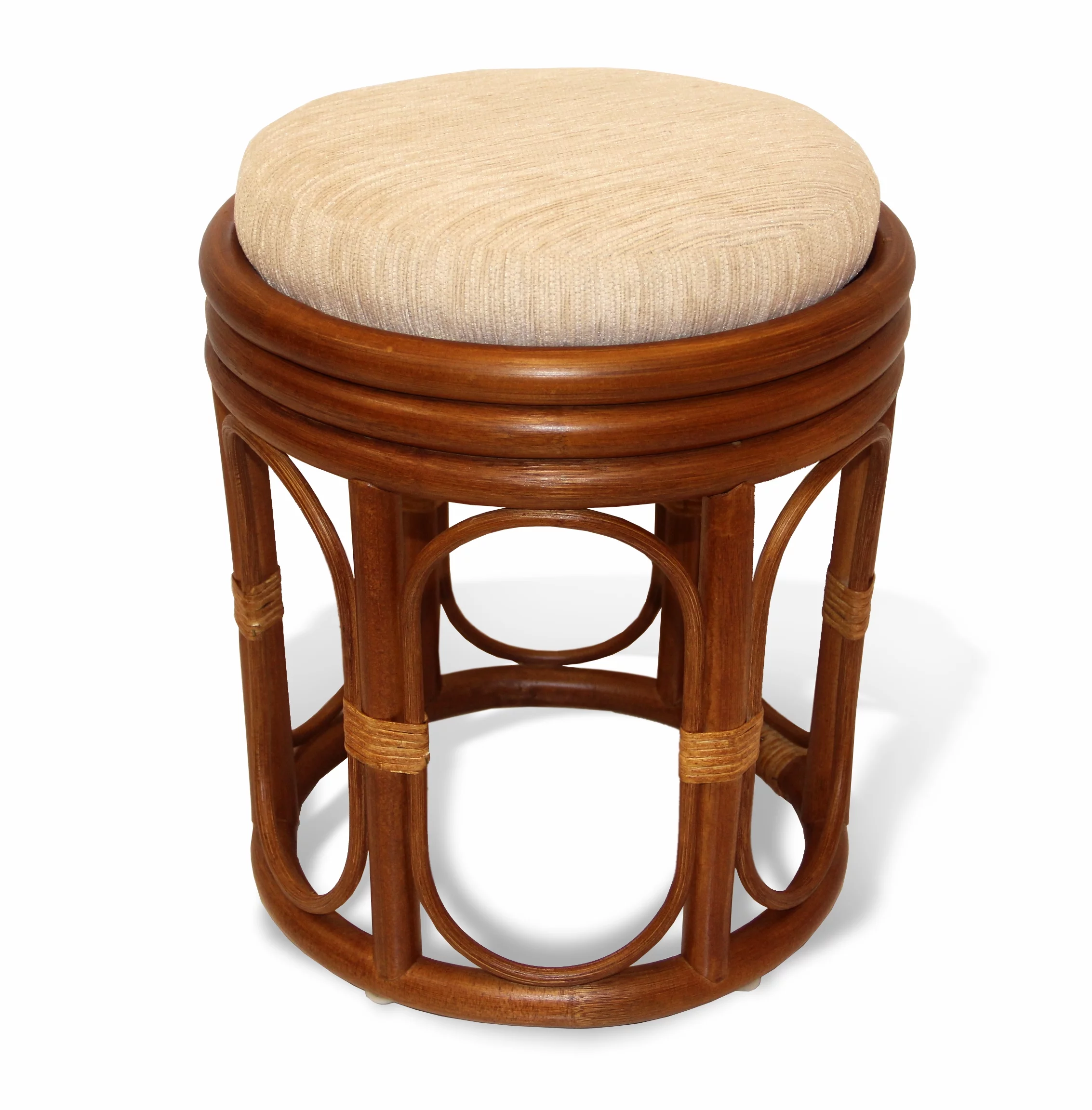 SK New Interiors Pier Stool Plant Stand ECO Natural Rattan Wicker Handmade Design, Colonial