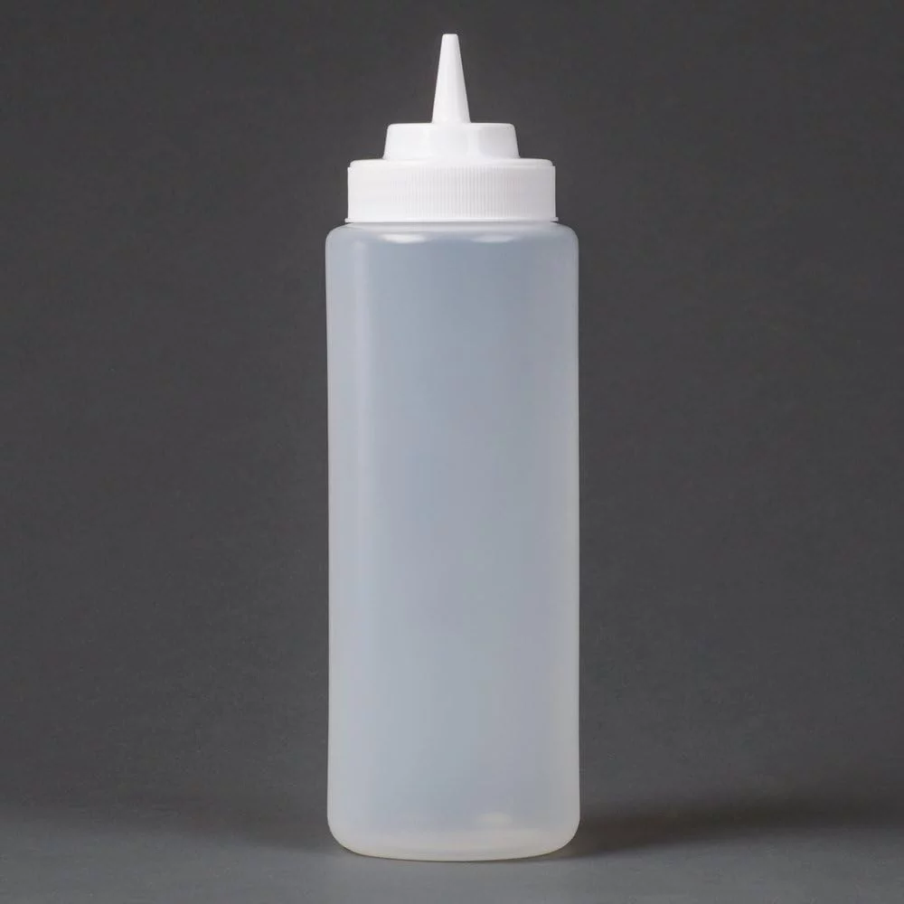 Winco Chocolatier's Wide Mouth Squeeze Bottles For Chocolate, 32 Ounce, 6 Pack