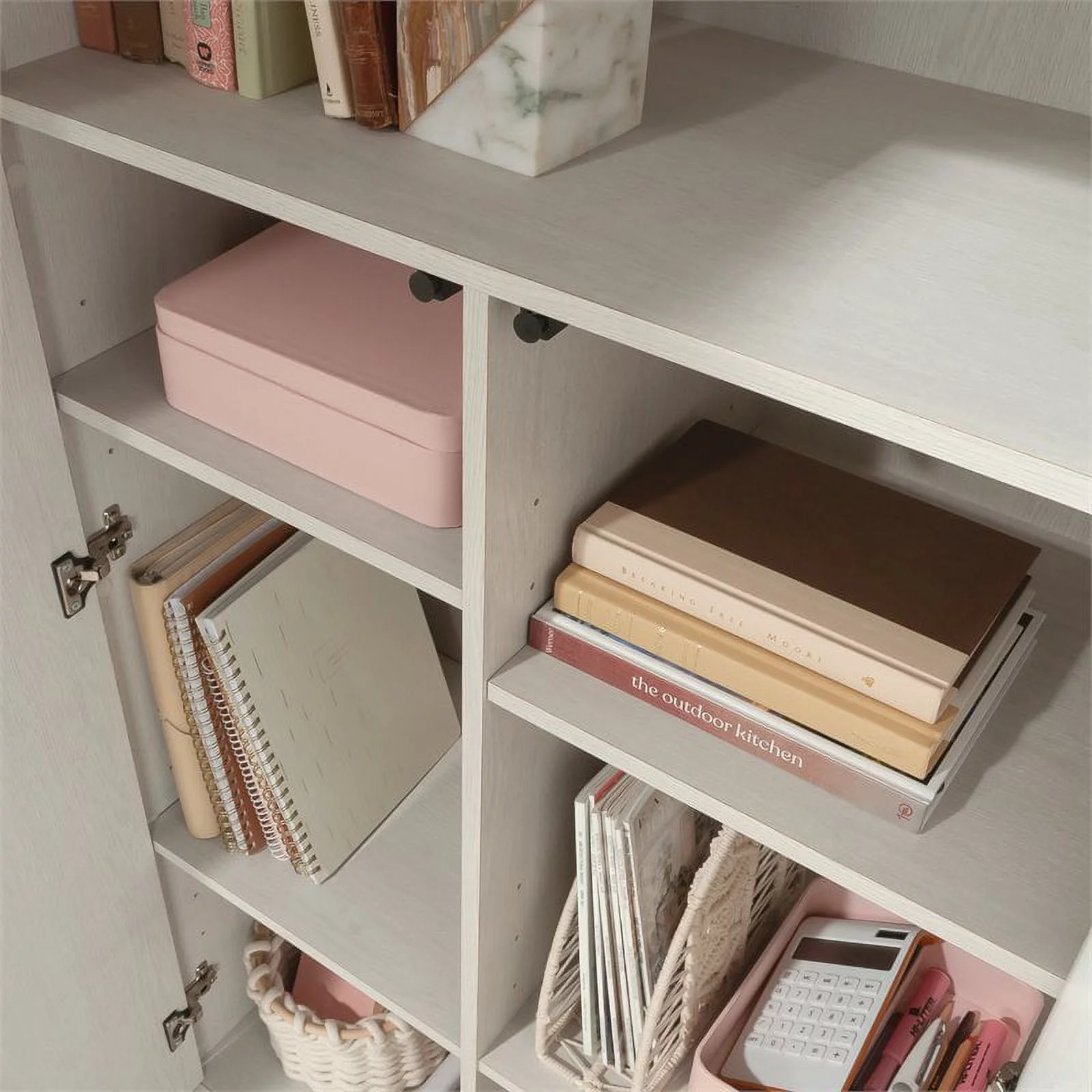 UrbanPro Modern Engineered Wood Storage Cabinet in Glacier Oak