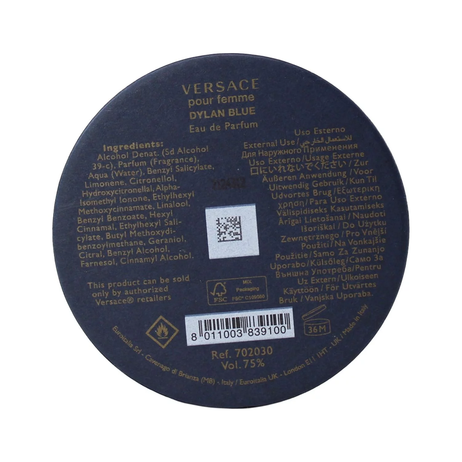 VERSACE VERSACE DYLAN BLUE EDP SPRAY 1.7 OZ VERSACE DYLAN BLUE/VERSACE EDP SPRAY 1.7 OZ (50 ML) (W)