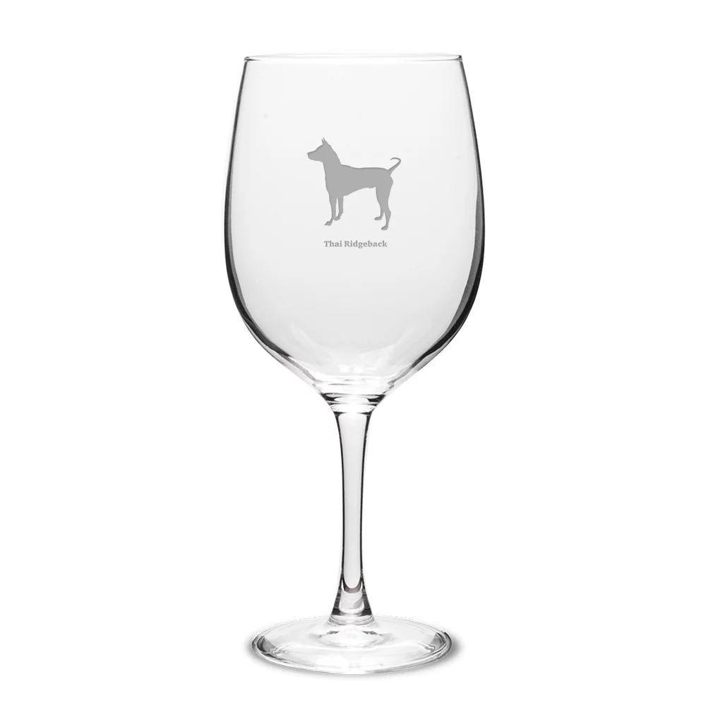 Thai Ridgeback Deep Etched 19 oz Classic Red Wine Glass