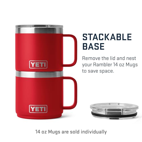 YETI Rambler 14 oz Stackable Mug, Vacuum Insulated, Stainless Steel with MagSlider Lid