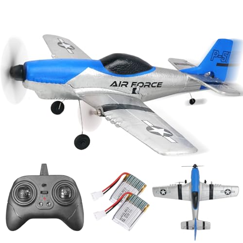 BEZGAR RC Plane, Drones for Kids, 6-axis Gyro Remote Control Airplane, RC Helicopter, Easy Control for Beginners Toys with Colorful LED Navigation Lights