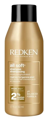 Redken All Soft Shampoo - Moisturizes & Hydrates Dry Hair, Softens & Adds Shine, With Argan Oil, Safe For Color-Treated Hair