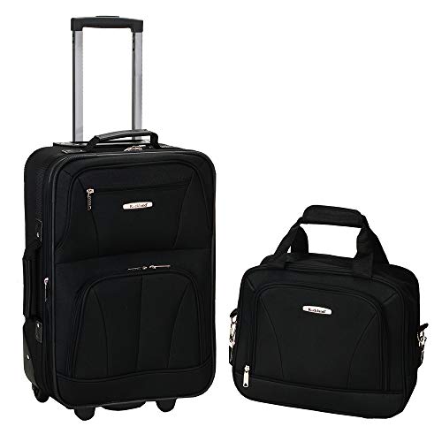 Rockland Fashion Expandable Softside Upright Luggage Set, Charcoal, 2-Piece (14/19)