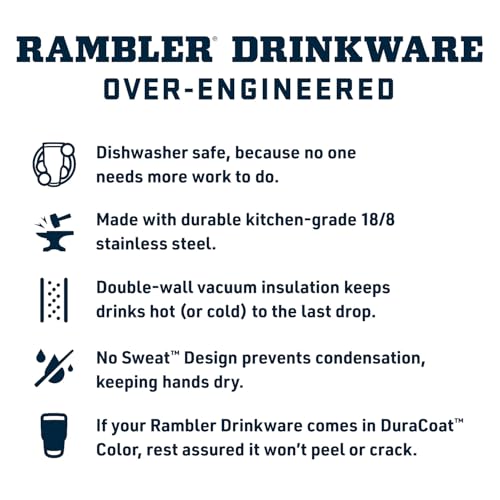 YETI Rambler 18 oz Bottle, Vacuum Insulated, Stainless Steel with Straw Cap, Beekeeper