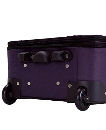 Rockland Fashion Expandable Softside Upright Luggage Set, Charcoal, 2-Piece (14/19)