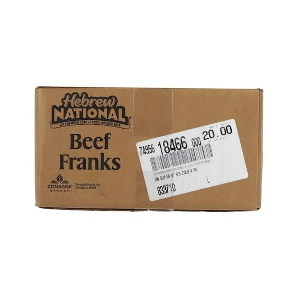 Hebrew National 4:1 Beef Frank, 5 Pound -- 4 per Case.