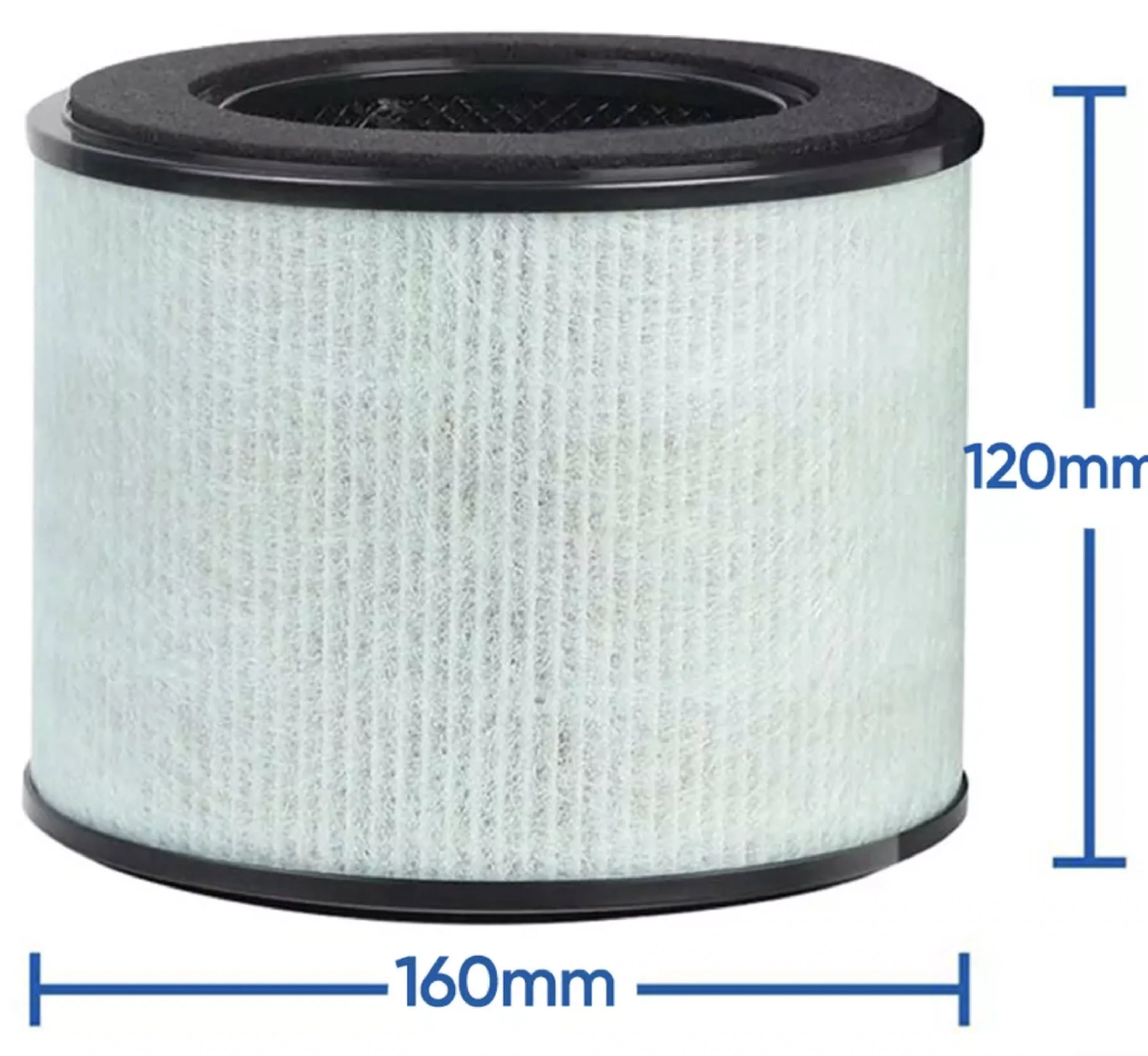 Nispira BS-08 3-in-1 HEPA Air Filter Replacement Compatible with Partu BS-08 Air Purifier, 4 Packs (NOT FOR BS-03)