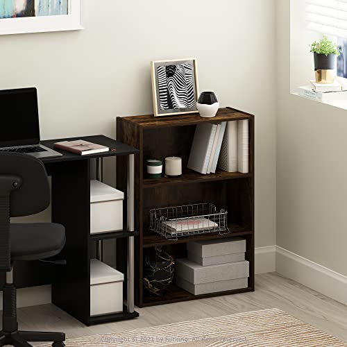 Furinno Pasir 3-Tier Open Shelf Bookcase, Americano