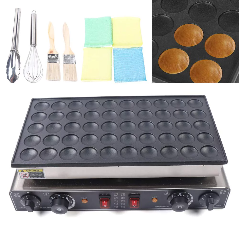 Electric Waffle Maker Machine Nonstick Mini Pie and Quiche Maker Pancake Baker Maker Iron Machine (50pcs)
