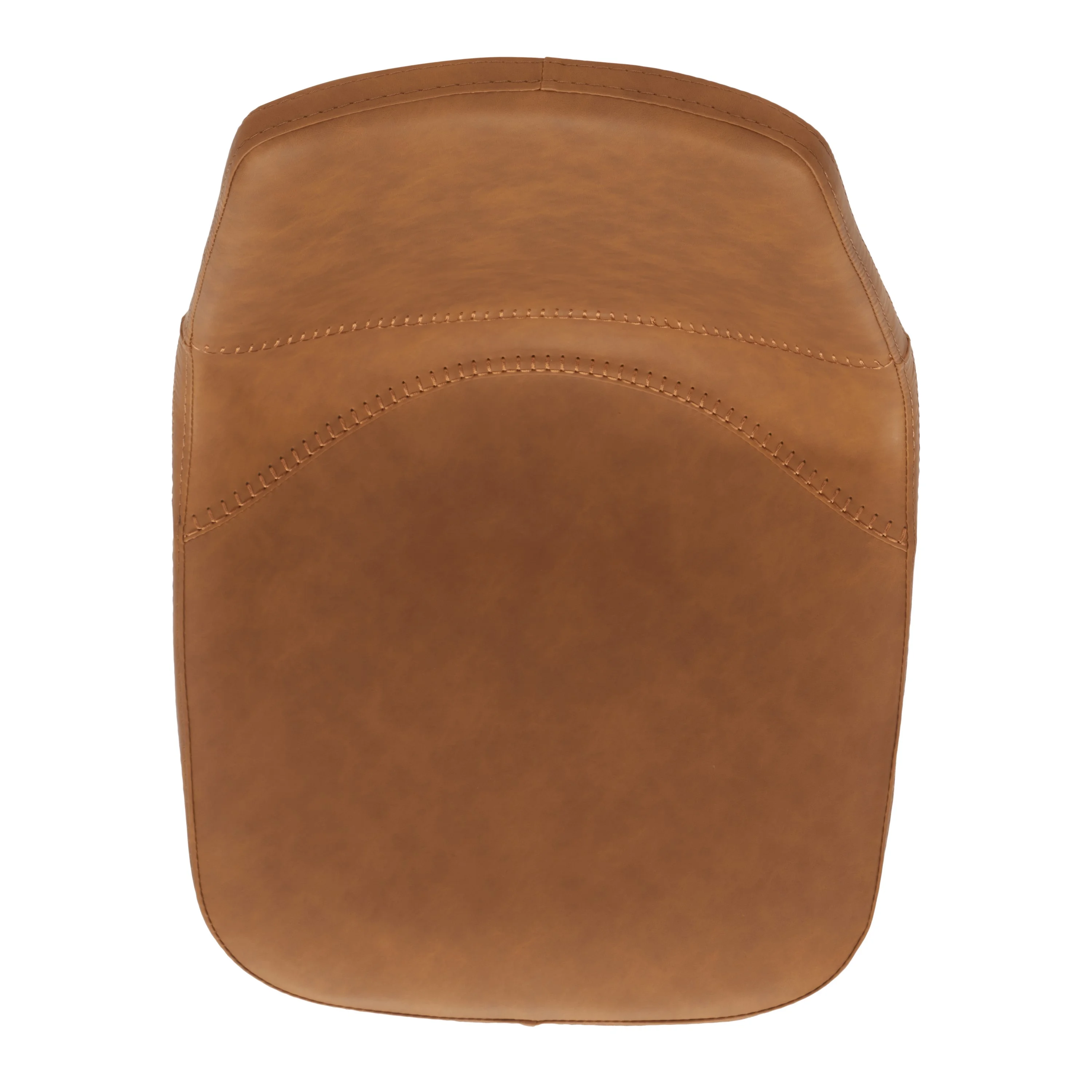 SAFAVIEH Kayne Tufted Dining Chair, Cognac, Set of 2 (23.8 in. W x 19 in. D x 32.5 in. H)