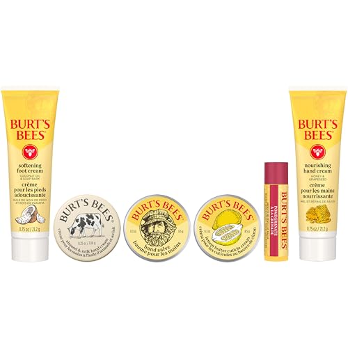 Burt's Bees Gifts Ideas - Classics Set, 6 Products in Giftable Tin – Cuticle Cream, Hand Salve, Lip Balm, Res-Q Ointment, Hand Repair and Foot Cream
