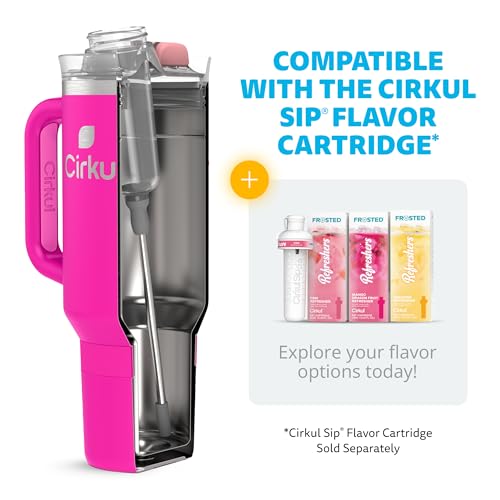 Cirkul 40oz. Carbon Stainless Steel Tumbler with Handle, All-Day StrawSip™, Double-Wall Insulated