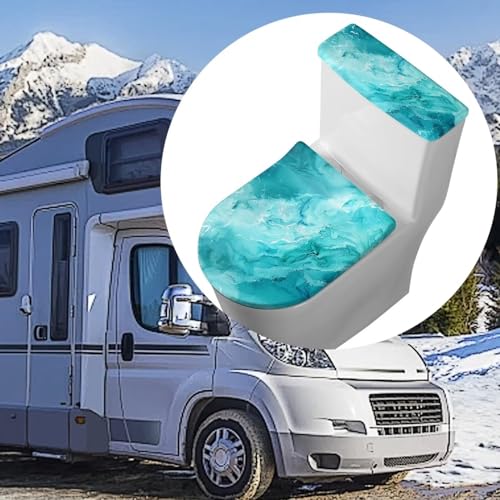 Christmas Bow Bell Toilet Tank Lid Cover and Toilet Seat Lid Cover 2 Pcs Set Toilets Covers with Elastic Cloth Fits Most Toilets Tanks & Lids