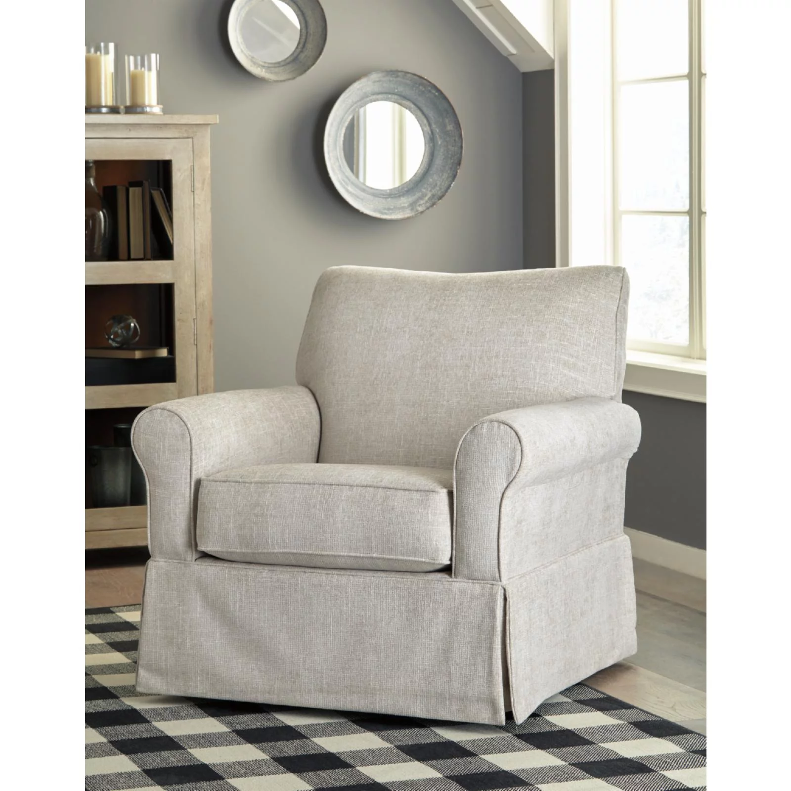 Signature Design by Ashley Searcy Swivel Glider Accent Chair