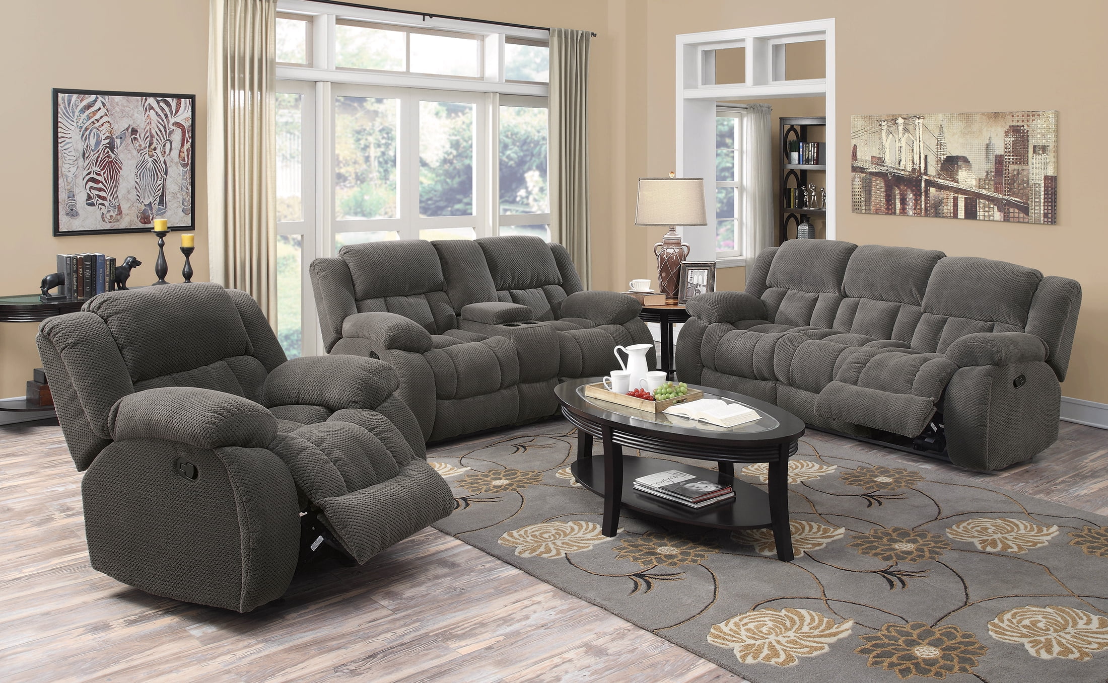 Weissman Pillow Top Arm Motion Sofa Charcoal