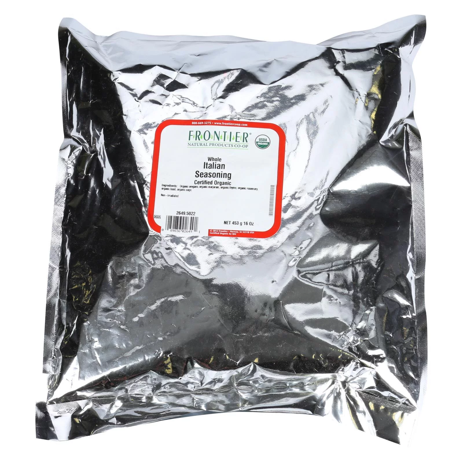 Frontier Herb Italian Seasoning Blend Organic - Single Bulk Item - 1LB