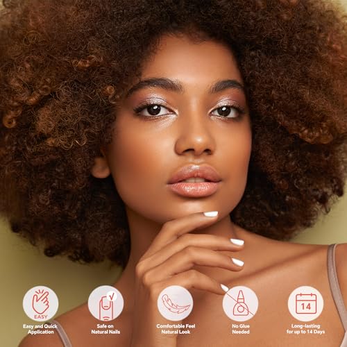 Semi Cured Gel Nail Strips-Easy Apply Christmas Gel Nail Stickers Holiday Semi Cured Manicure Strips with Sparkling Xmas Designs (Classic Yule)