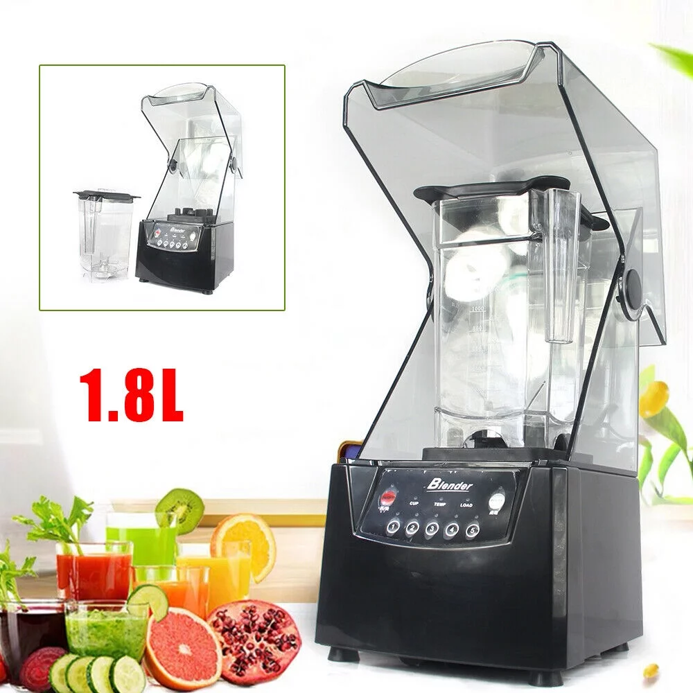 Oukaning Professional Countertop Blender Soundproof Smoothie Maker, Low Noise, Black
