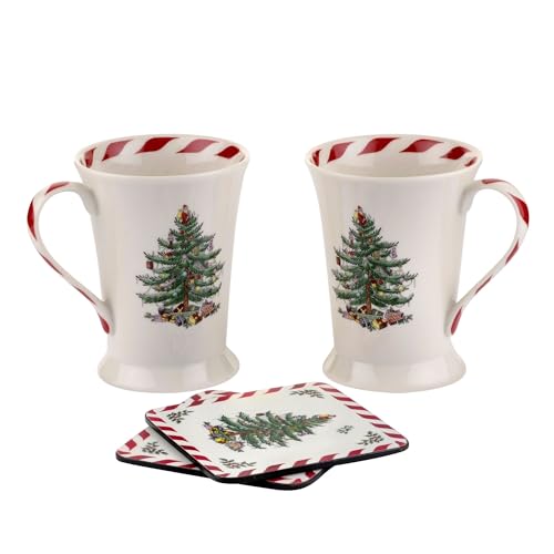Spode Christmas Tree 10oz Mug and 4