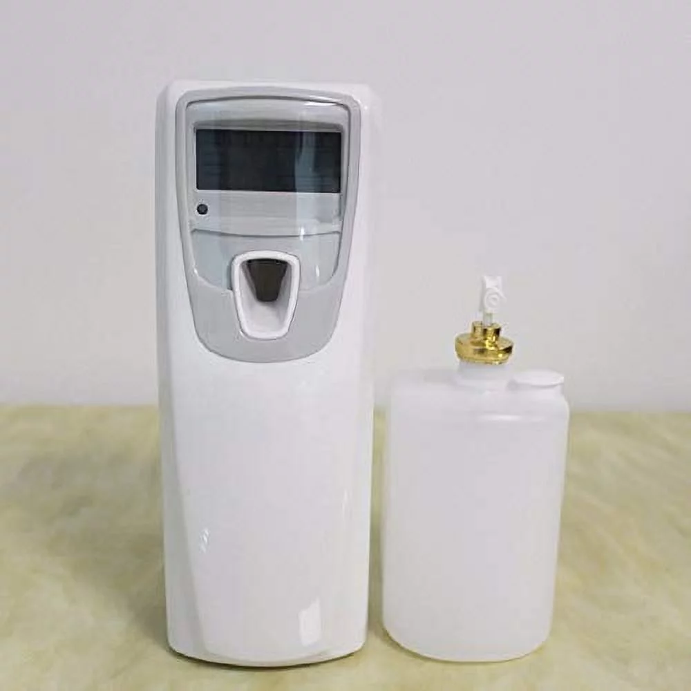 Upgrade Arrival Water-Based LCD Automatic Aerosol Dispenser Auto Toilet Air Freshener, Can Refill Your Prefer Perfumme, for Home with Empty Cans Perfume Dispenser