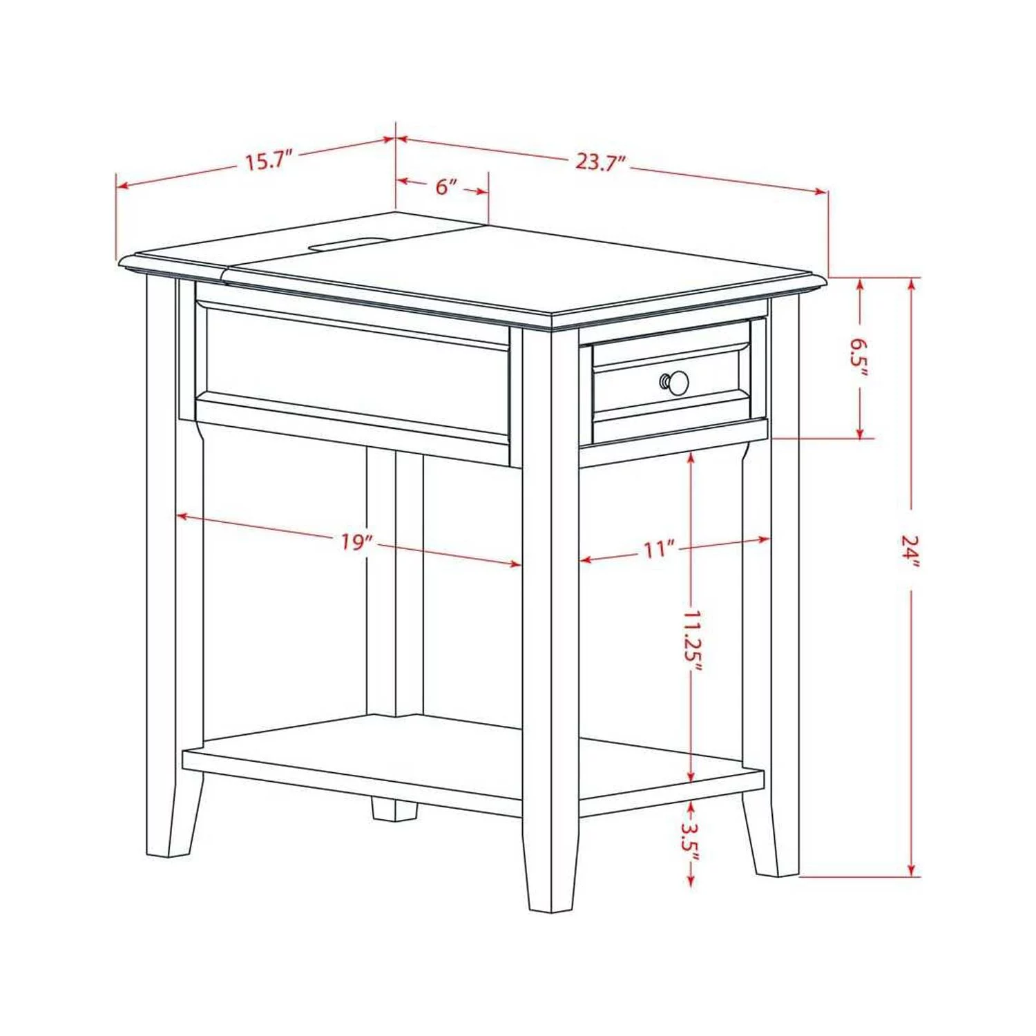 East West Furniture Nolan 3 Pieces Wood Queen Bedroom Set in Brown/Jacobean