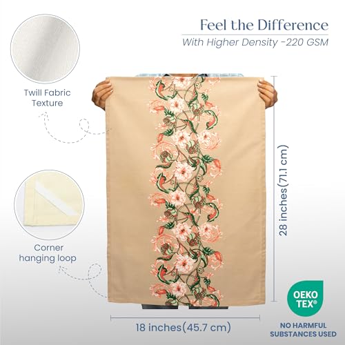 The Fine Living Co. 100% Cotton Merry Christmas Kitchen Towels, 18'x28' Set of 2 (Cherry Red & Green)