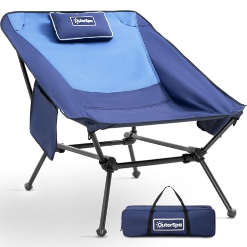 Lounge Camping Chair for Adults Aluminum Ultralight Camp Chair Reclining Comfortable Chair Mesh High Back Lawn Chair for Office,Sports,Camping,Hiking,Lawn,Picnic,Beach