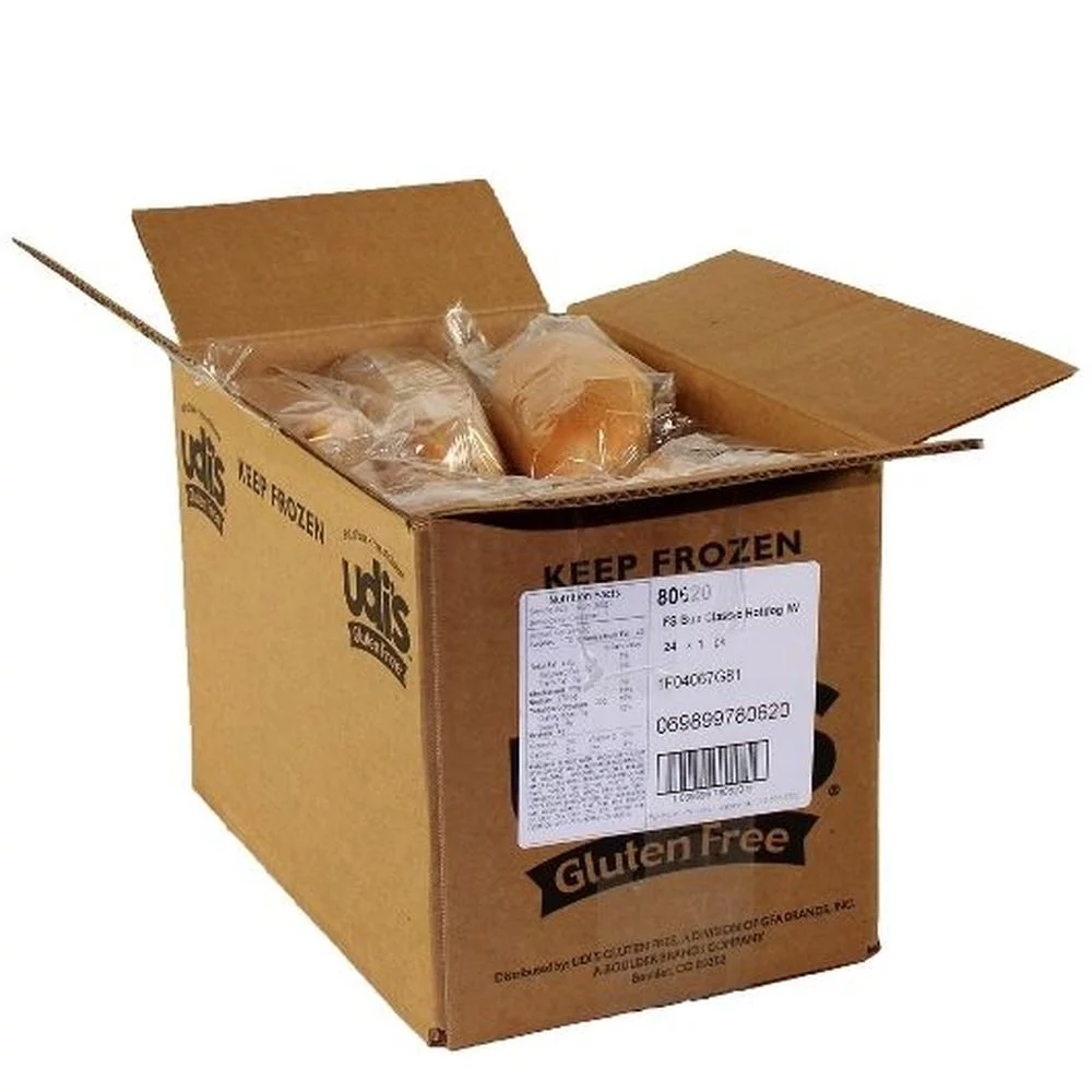 Udis Gluten Free Classic Individually Wrapped Hot Dog Bun, 2.4 Ounce -- 24 per case