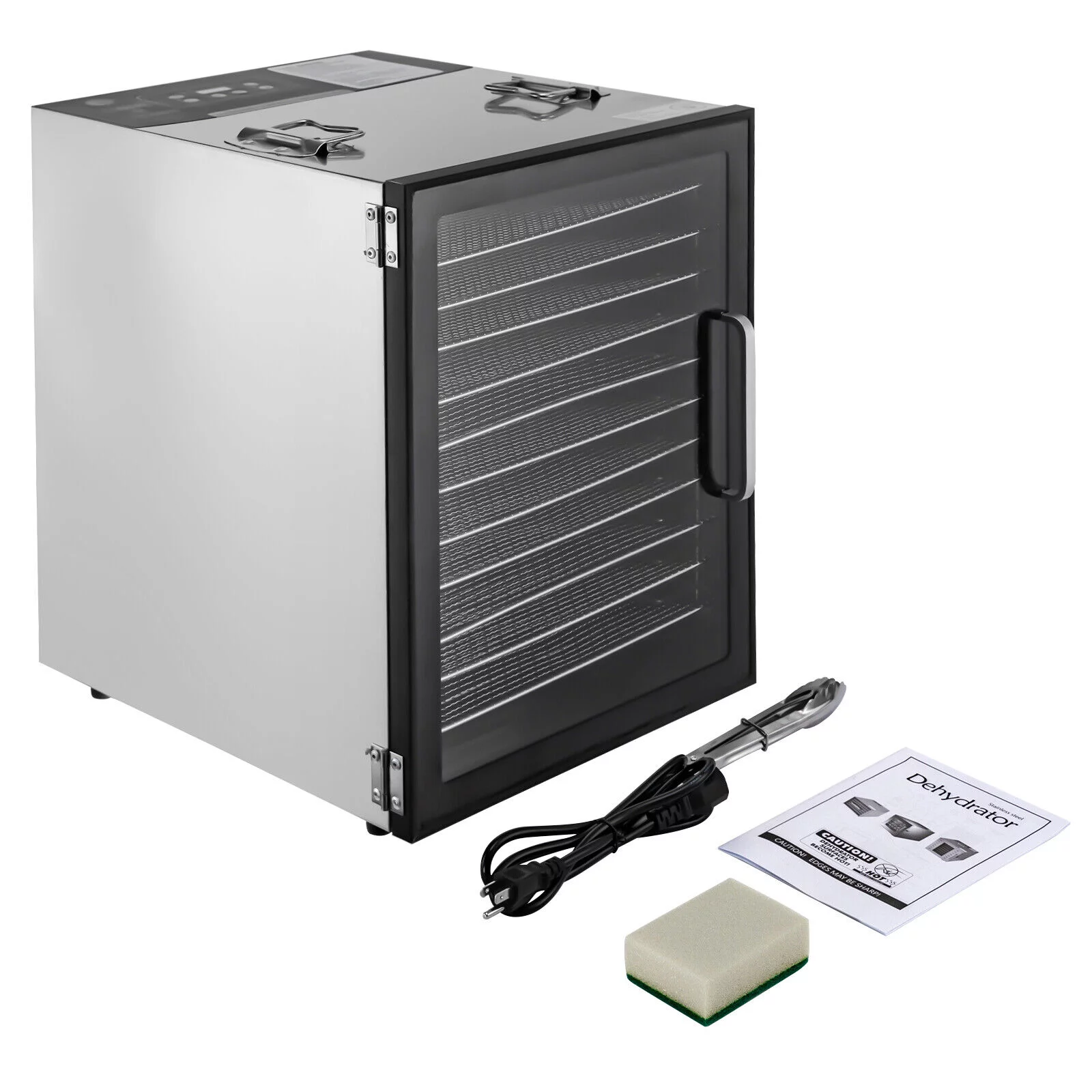 12-Tray Food Dehydrator Stainless Meat Fruit Vegetable Jerky Dryer Machine