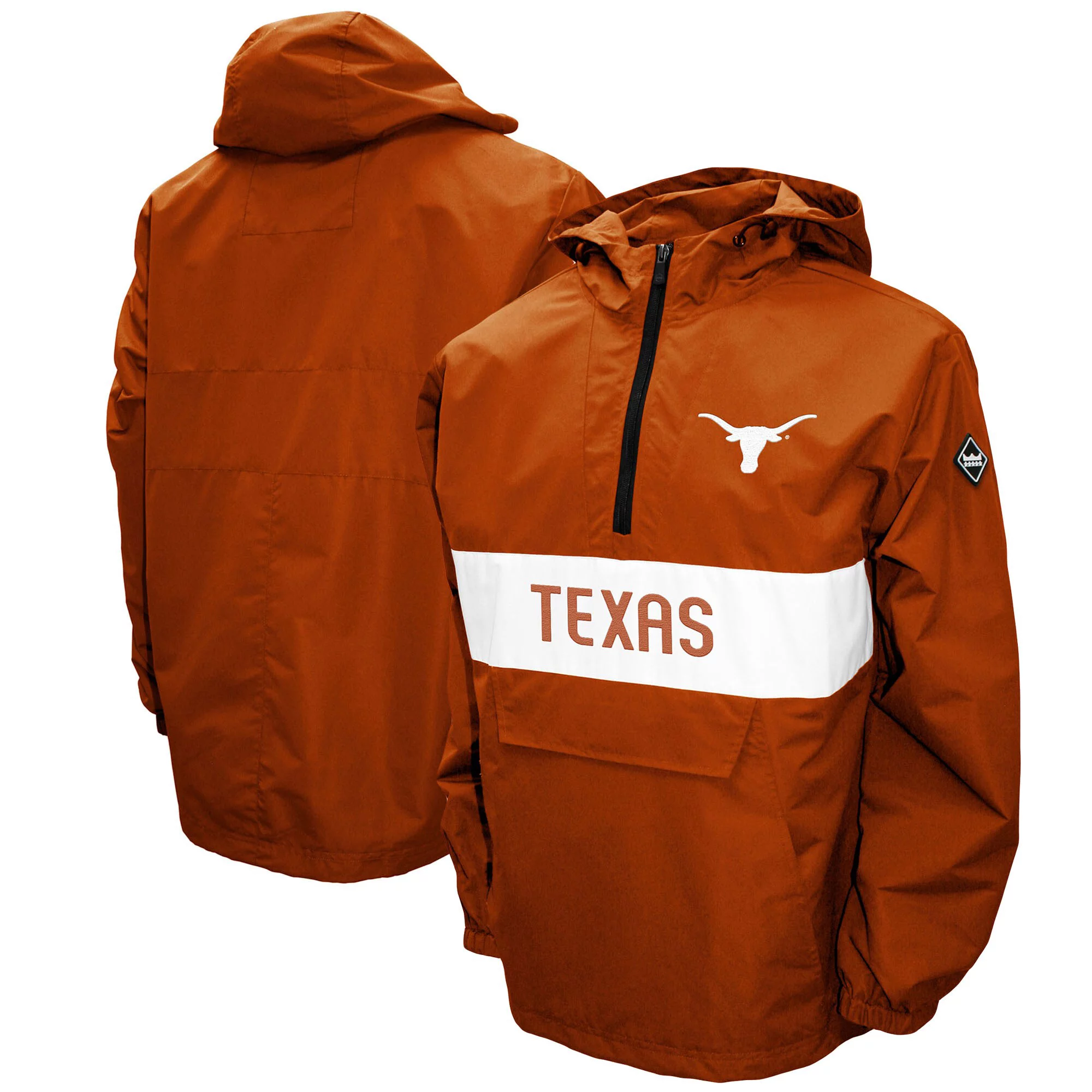 Men's Franchise Club Texas Orange Texas Longhorns Alpha Anorak Half-Zip Pullover Jacket