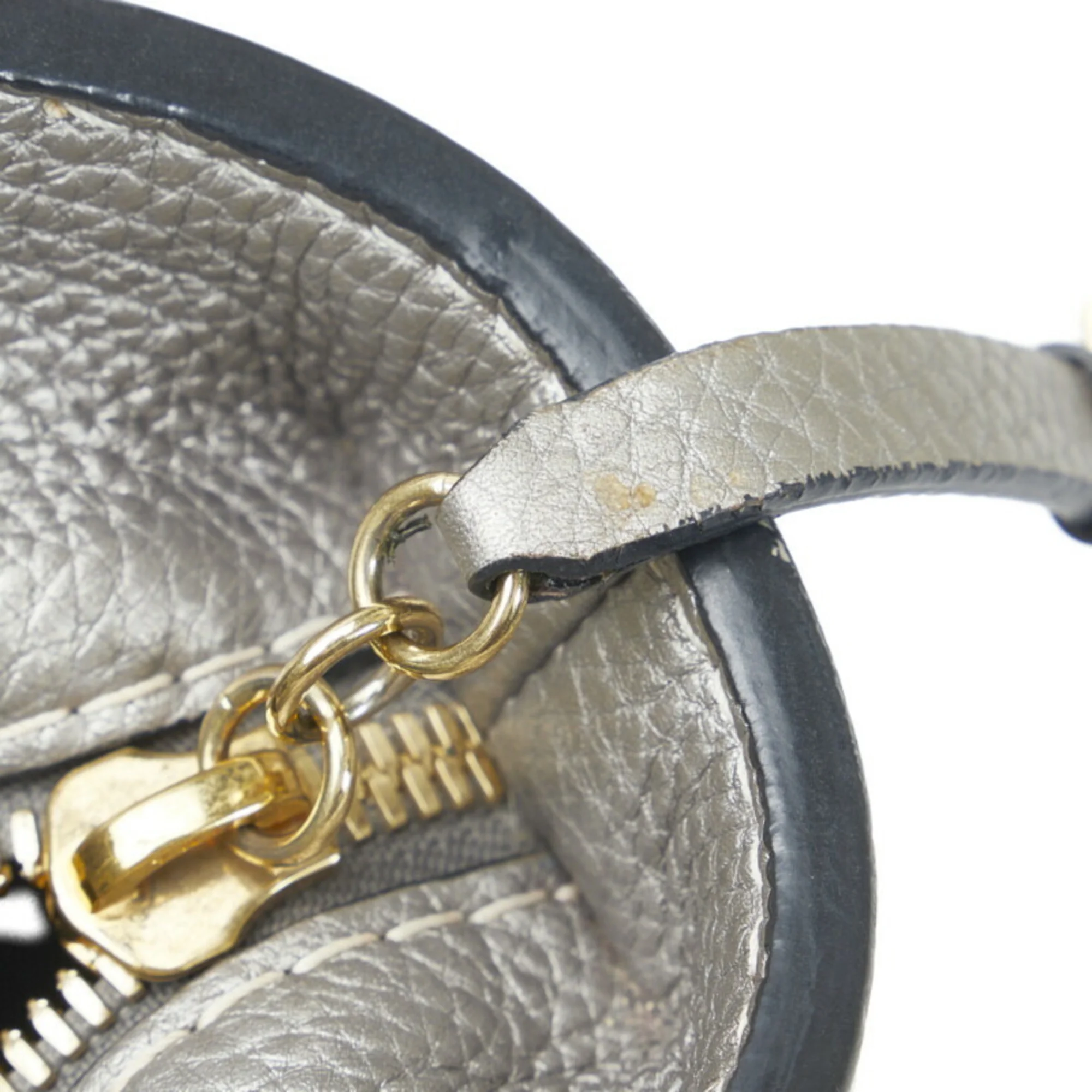 Pre-Owned Loewe Anagram Handbag Tote Bag Gray Silver Canvas Leather Women's LOEWE (Fair)