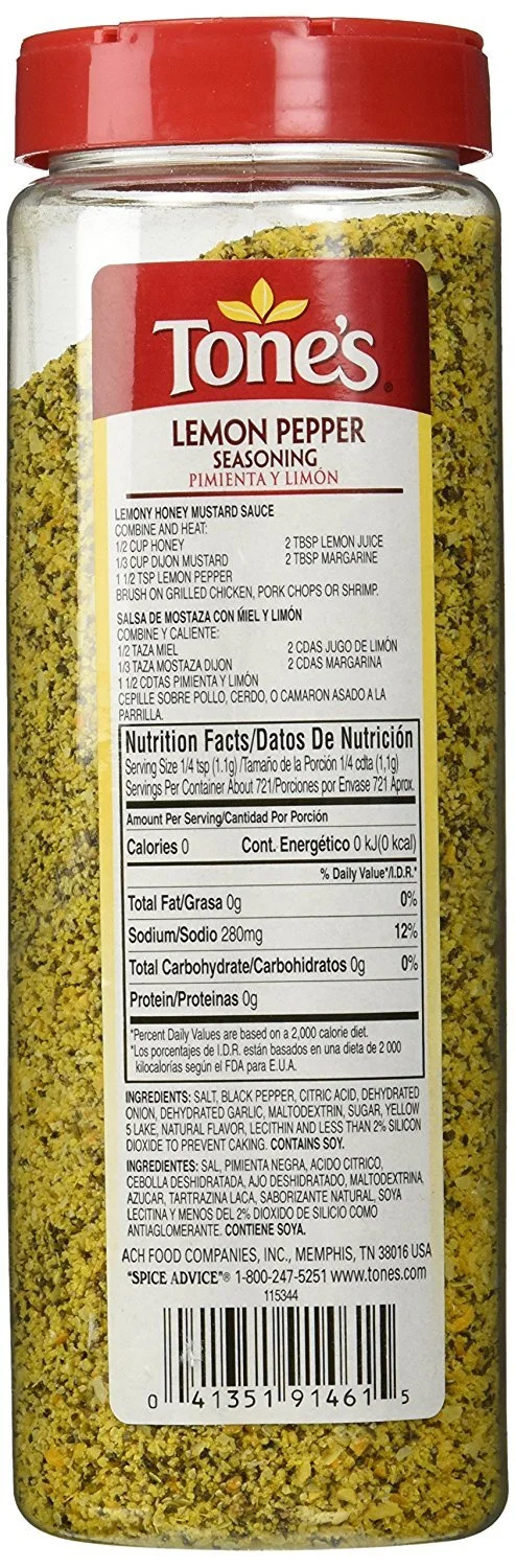 2 Pack | Tone's Lemon Pepper Seasoning (28 oz.)