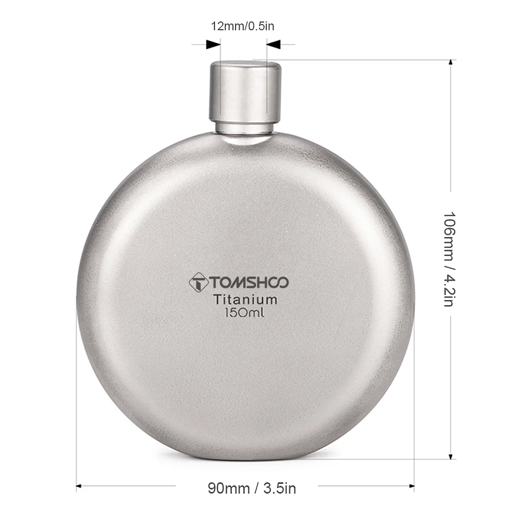 TOMSHOO Flask,Leakproof WinePicnic Pot CupRound With Funnel Wine Pot Cup Wine Wearproof Wine Wearproof Wine Pot Lasamot 150ml Round With