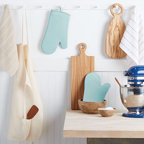 KITCHENAID Ribbed Soft Silicone Oven Mitt 2-Pack Set, 7.5