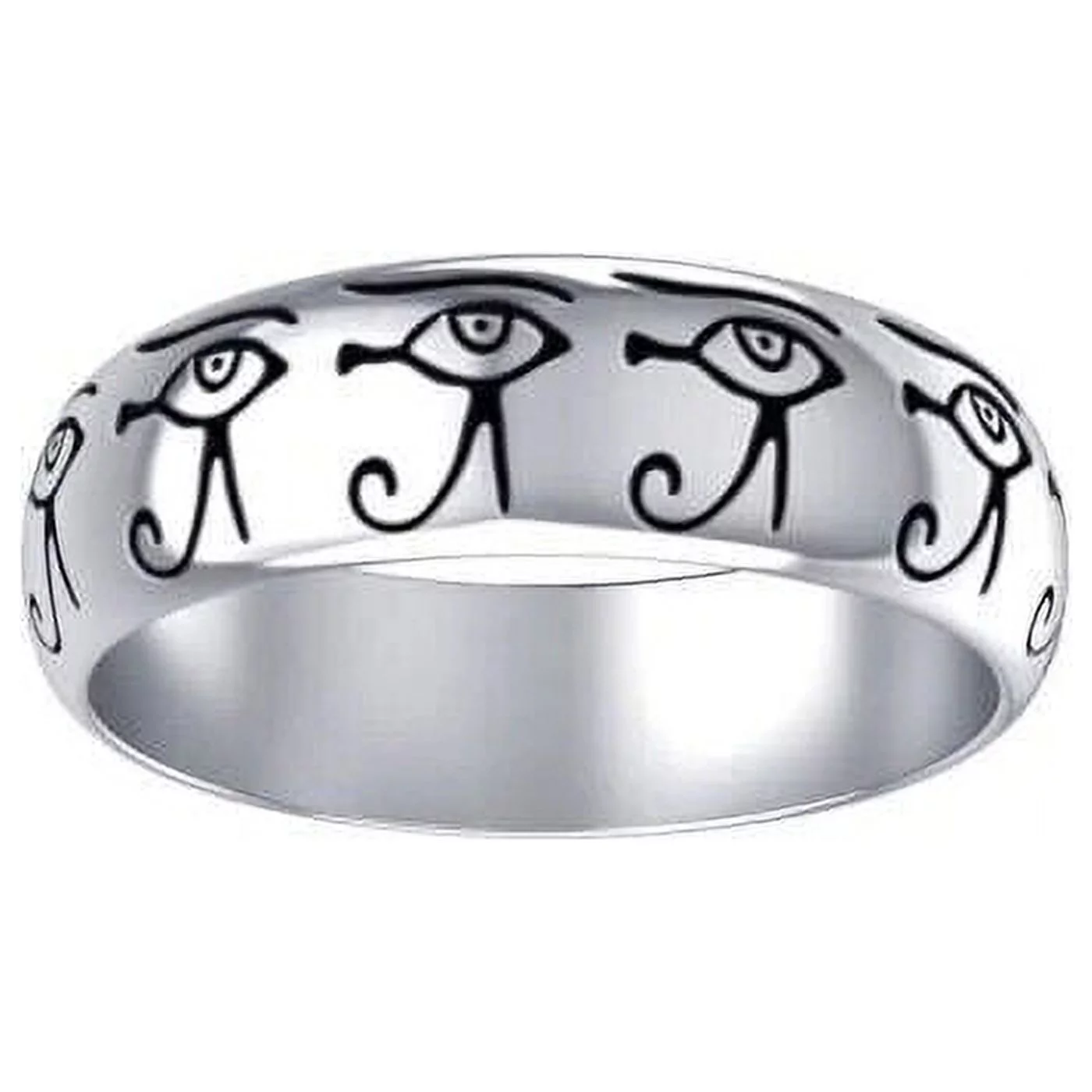 Eye of Horus Egyptian .925 Sterling Silver Ring Peter Stone Fine Jewelry Amulet