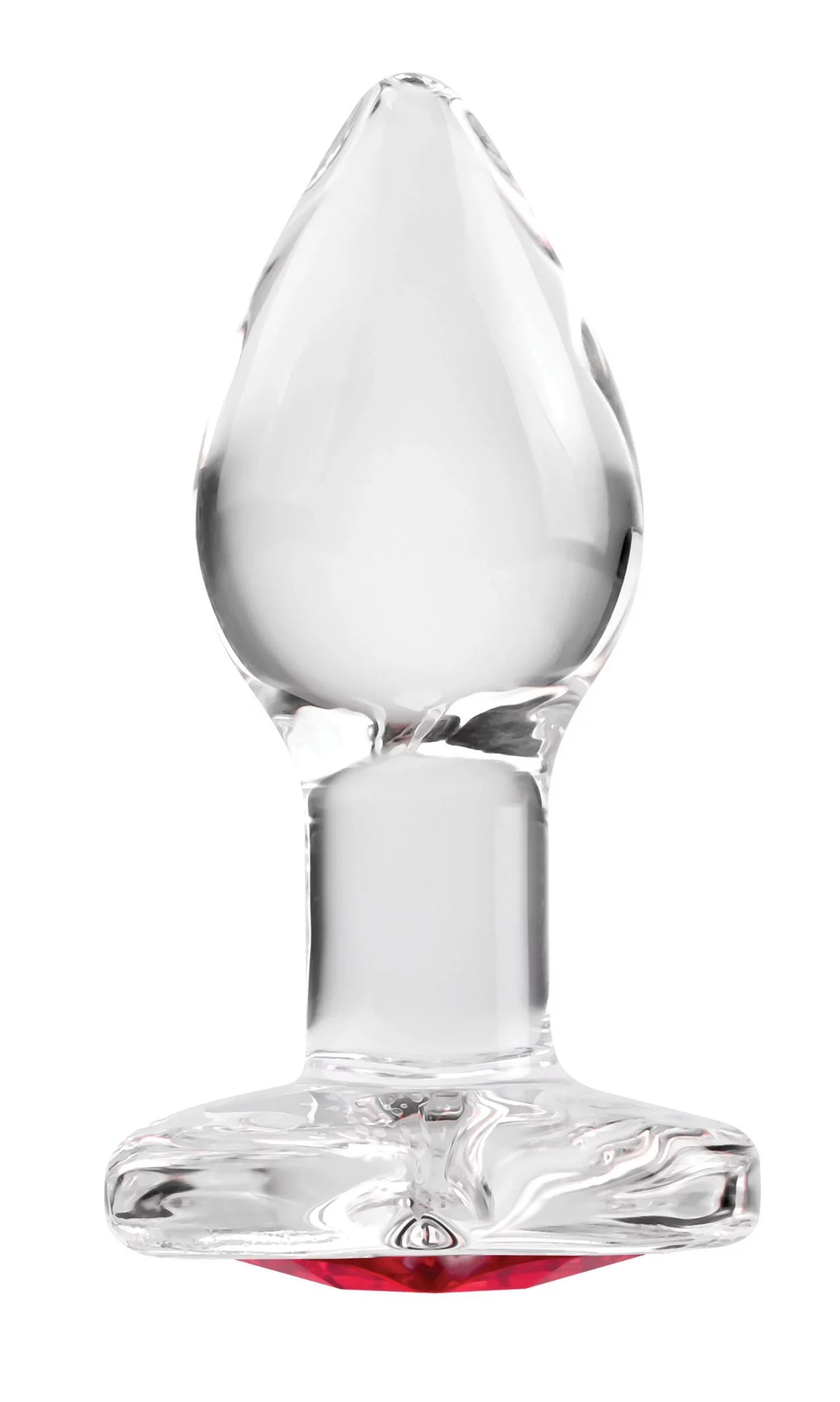 Evolved Novelties Red Heart Gem Glass Plug - Small